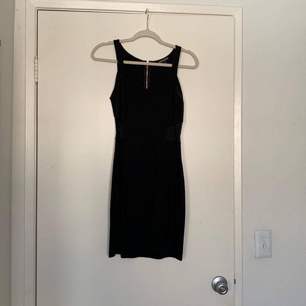 Black Bodycon with Sheer Details